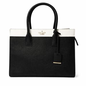 Kate Spade Cameron Street Candace Black & Cream Leather Satchel
